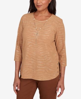 Petite Shimmer Jacquard Top