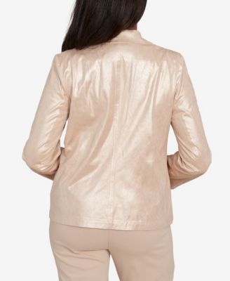Petite Faux Suede Shimmer Jacket