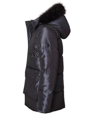 Big Girls' Iridescent Hooded Puffer Jacket