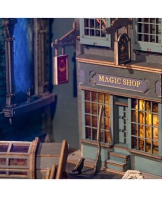 3D Jigsaw Puzzle Wooden Model Building Kit Magic House DIY, Multicolored, 7.09"4.33"9.45"