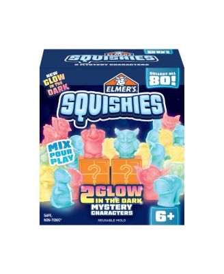 Squishies DIY Craft Kit Bundle: Mix & Match Characters & Glow-in-the-Dark Mystery Squishy Toys – Kids Activity Kits, 25 Pieces Total