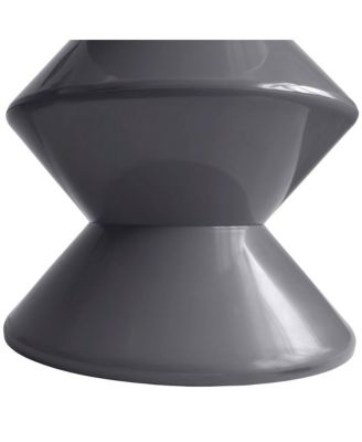 Aura Modern Plastic Side End Table, Indoor/Outdoor Use, Grey