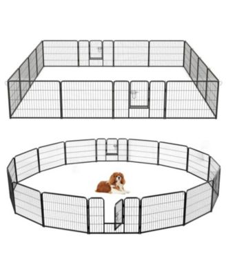 Heavy-Duty 16-Panel Dog Playpen with Lockable Door