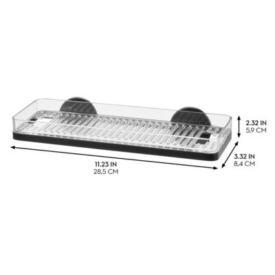 Self-Adhesive Shower Shelf with Razor Holder