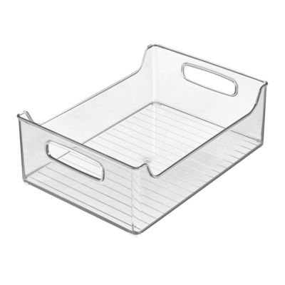 Set of 4 Plastic Stackable Pantry Bin with Handles