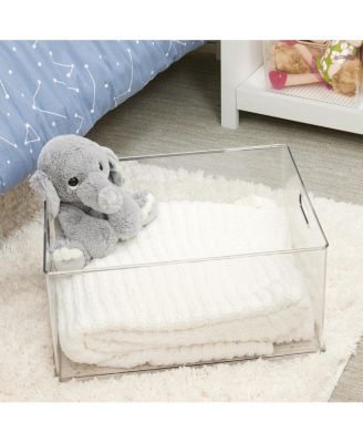 Stackable Plastic Pantry Storage Bin with Handles - Clear - Made in USA