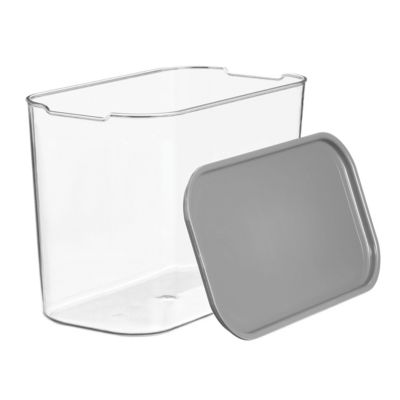 Wallspace Tall Inner Bin with Lid - Clear/Charcoal - Made in USA