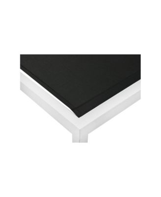 Nizuc Black Mesh Water Resistant Fabric Outdoor Patio Chaise Lounge Chair