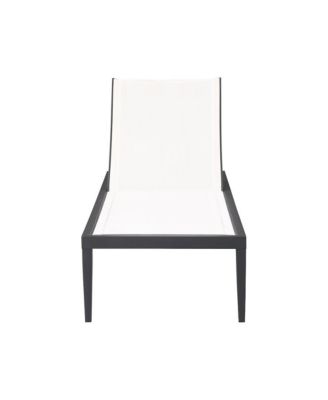 Nizuc White Mesh Water Resistant Fabric Outdoor Patio Chaise Lounge Chair