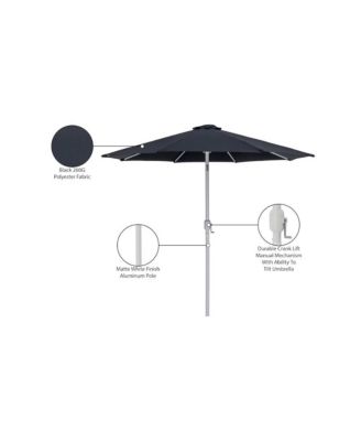 Fiji Black Fabric Patio Umbrellas