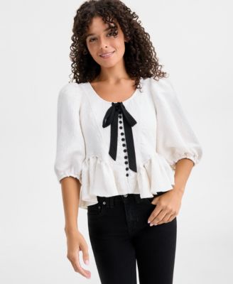Free People - Women's Scoop Neck Pamela Bow Top