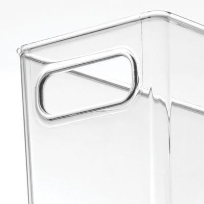 Plastic Storage Bin with Handles - Set of 8 - Clear - Made in USA