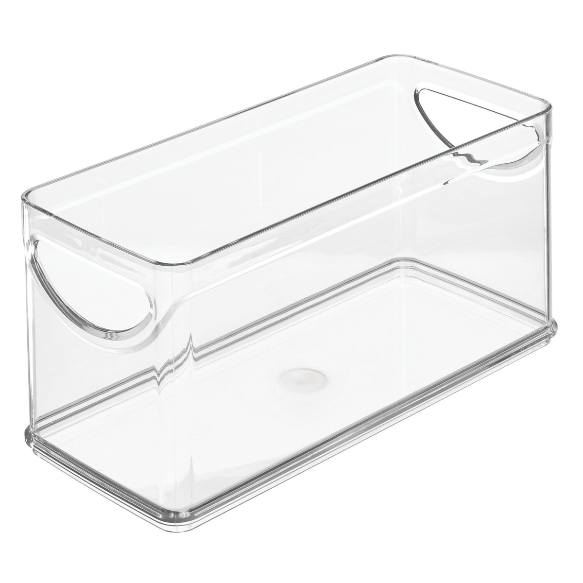 iDesign Stackable Pantry Storage Bin with Handles, Set of 2, Clear, Made in Usa
