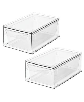 Stackable Kitchen Storage Drawer - Set of 2 - Clear