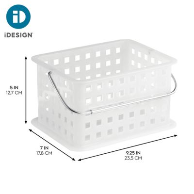 Small Stackable Shower Basket, Set of 3, Clear/Frost, Made in USA