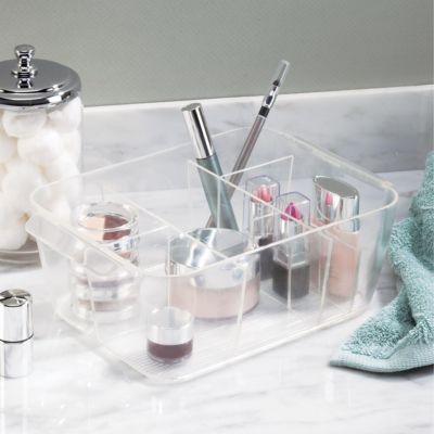 Makeup Organizer for Bathroom Vanity, Set of 2, Clear, Made in USA