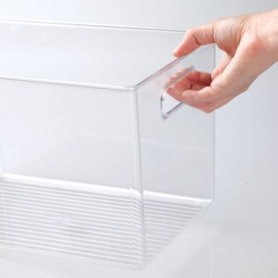 Plastic Storage Bin with Handles - Clear - Made in USA