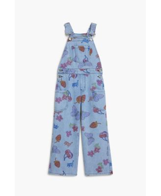 Girls Girls's Denim dungarees with fruits