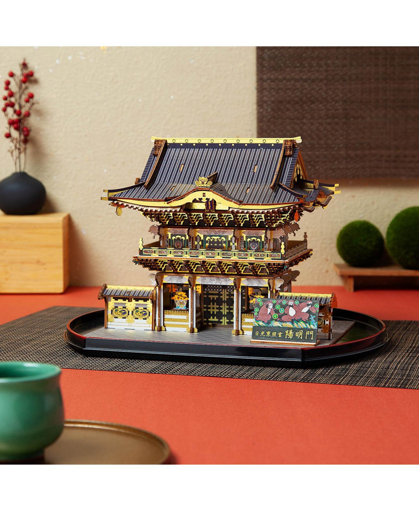 Детский конструктор Flash Popup Nikko Toshogu Shrine Yomeimon Gate wa-gu-mi 259-Piece Wooden 3D Building Set, Ages 14+ — фото 5