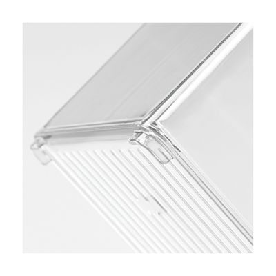 Plastic Stackable Fridge Bin with Handles, Clear, Made in USA