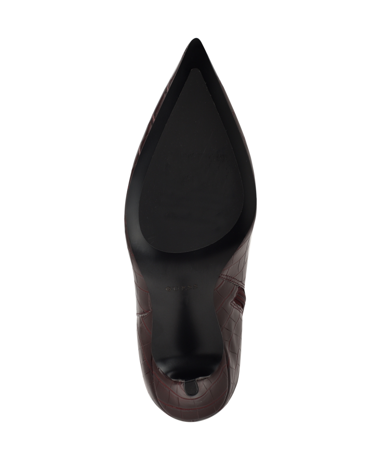 Guess Gressa Knee High Pointed Toe Boot In Brown