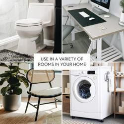 Oval 2.1 Gallon / 8 Liter Plastic Trash Can, Black, Made in USA