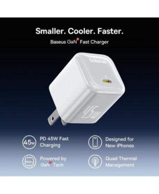 45W USB C Charger Block, 2 Pack PPS Fast Charger Type C with USB-C Cable for iPhone 16/15 Series, iPad, Galaxy S24 Ultra and More Series