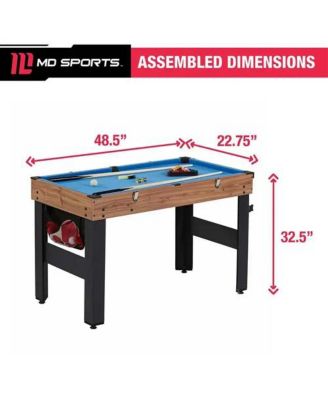 5-in-1 Game Table with Foosball, Pool, Basketball, Ping Pong, and Slide Hockey