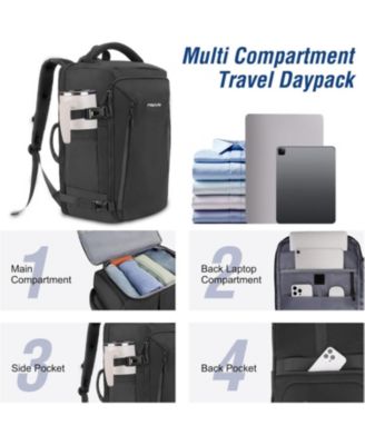 40L Travel Backpack, TSA-Friendly Carry On Laptop Backpack with USB Charging Port & Lay-Flat Opening - Fits 17-17.3 Inch Laptop