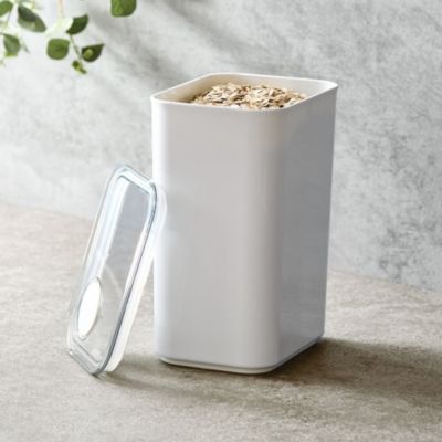 Large Airtight Canister with Removable Pour Cap - White