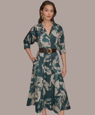 Women's Floral Shirt Dress