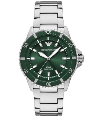 Emporio Armani - Men's World Explorer Solar Stainless Steel Bracelet Watch 42mm