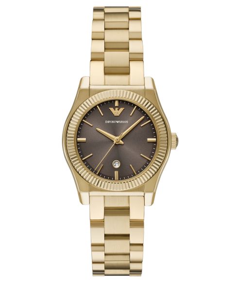 Женские часы Emporio Armani, золотистый стальной браслет, 32 мм
