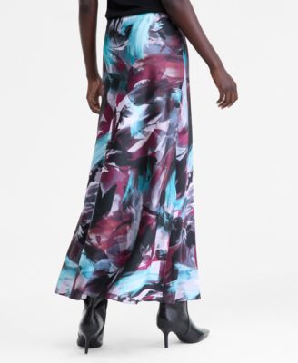 Women's Printed Satin Slip Skirt, Macy's Exclusive