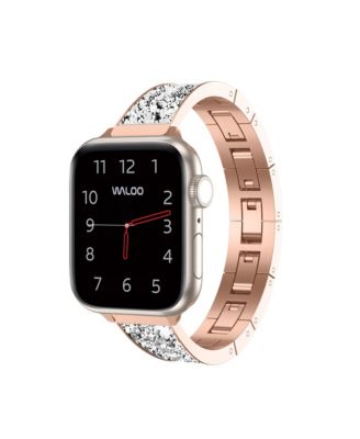 Waloo Diamond Studded Bracelet Replacement Band for Apple Watch - Rose gold