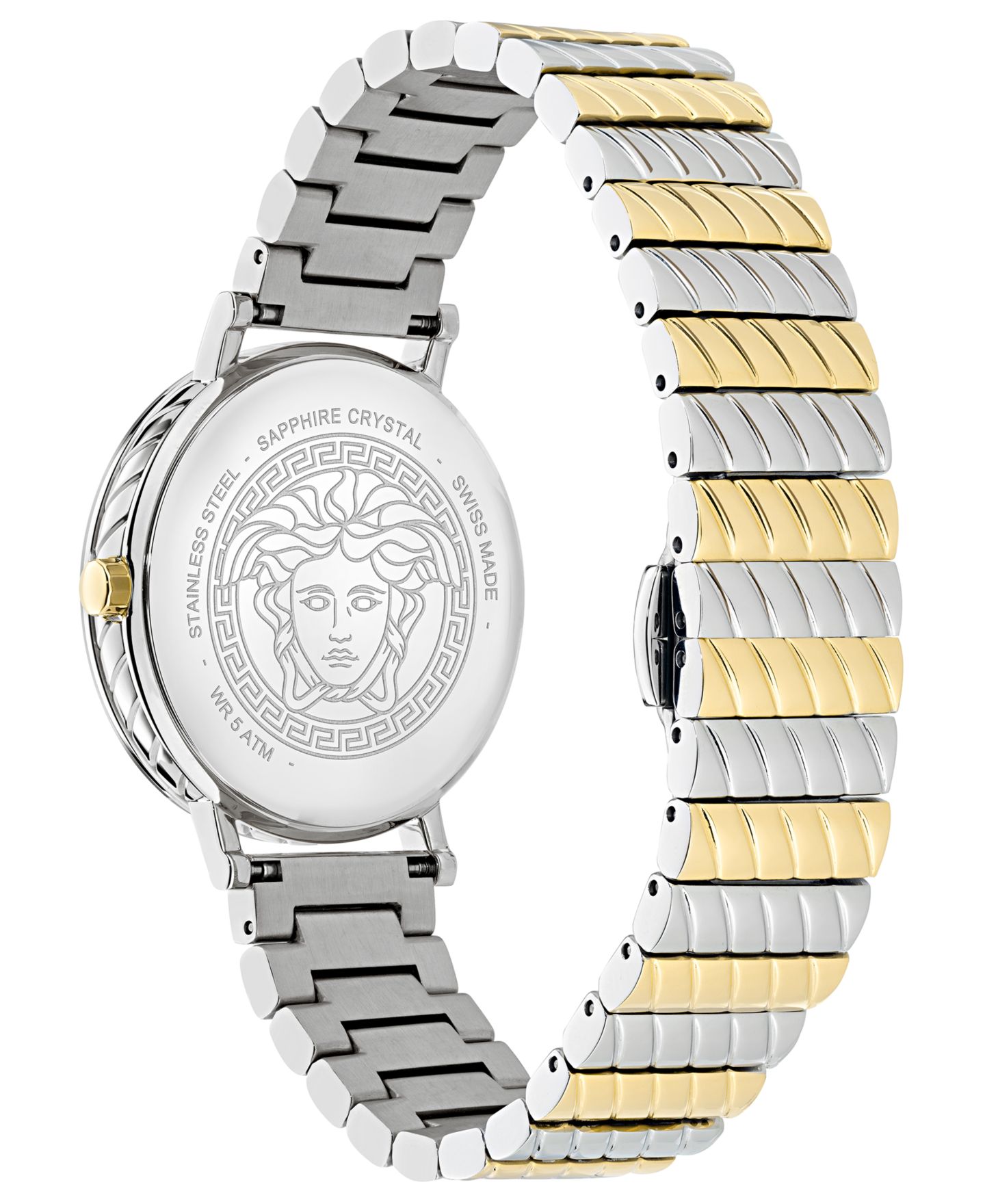 Женские часы Versace Swiss Delphinus Two-Tone Bracelet Watch 35mm — фото 3