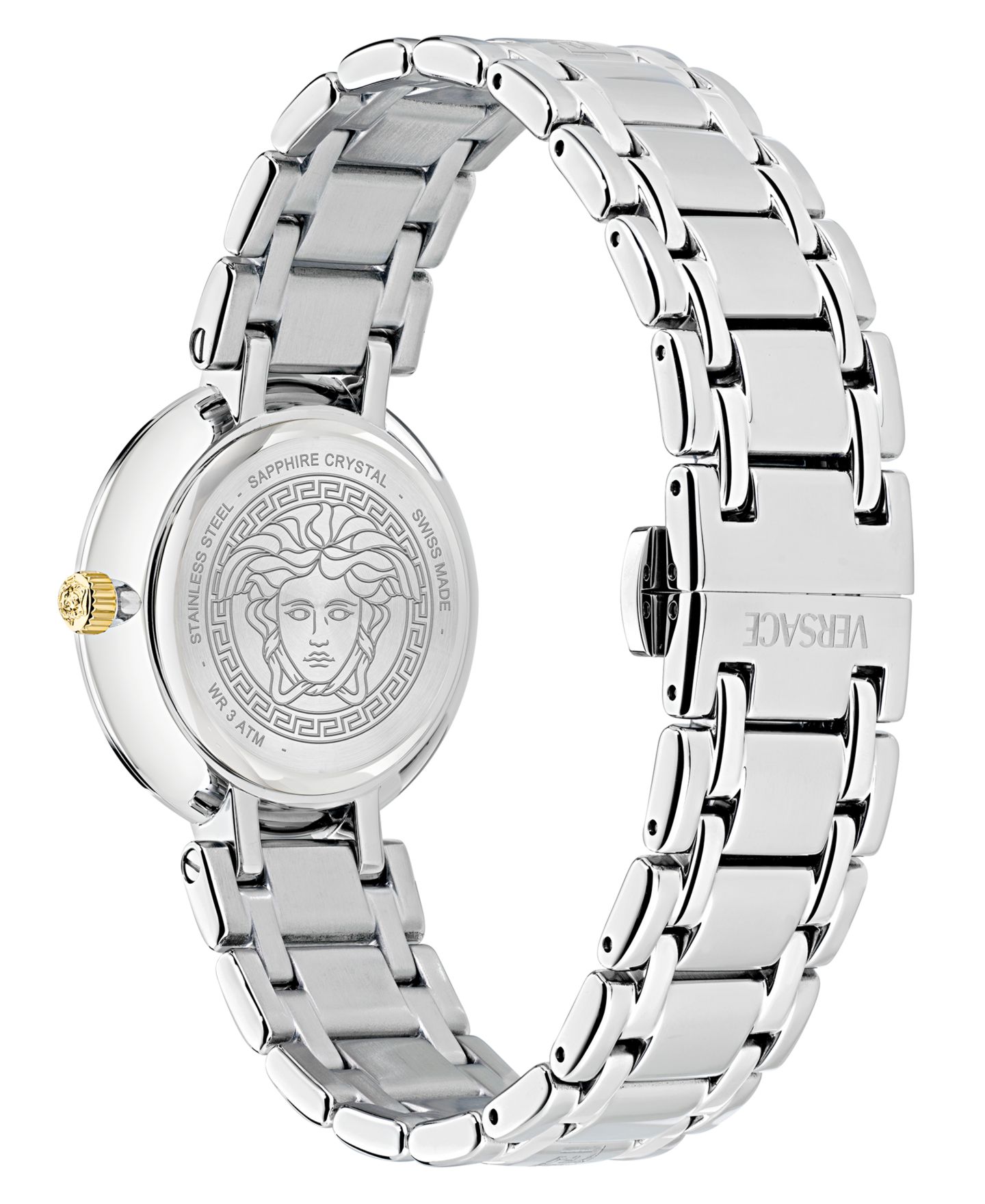 Женские часы Versace Swiss Antlia Stainless Steel Bracelet Watch 34mm — фото 3