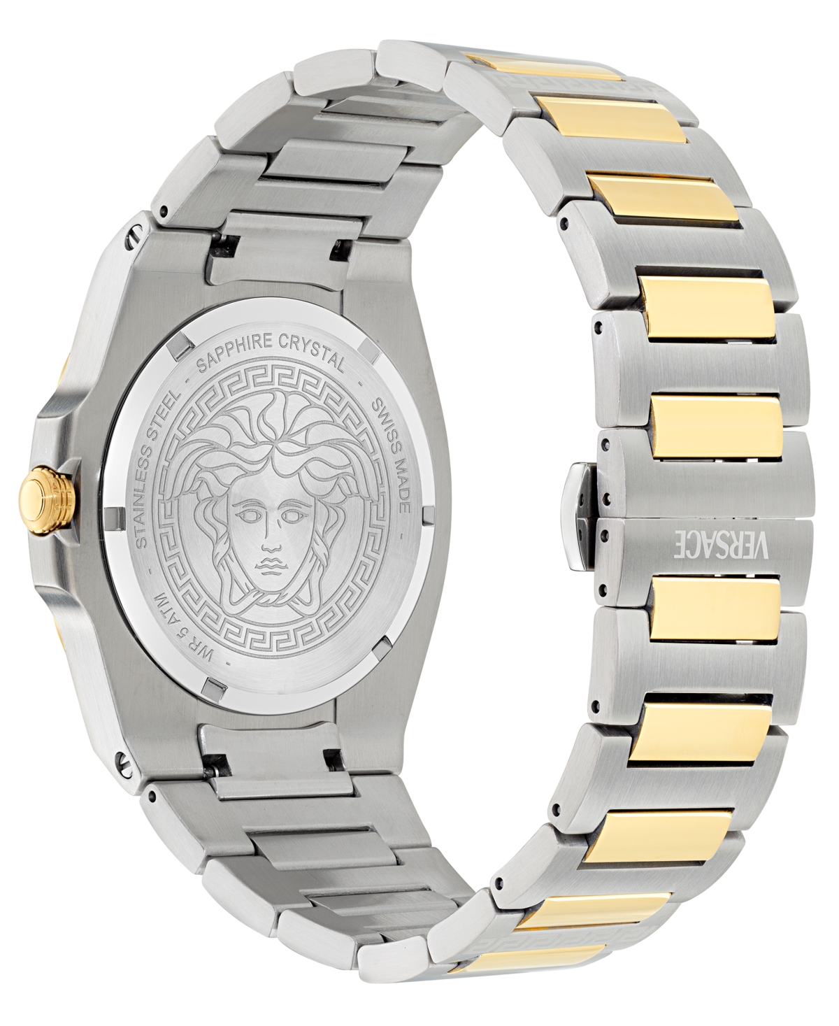 Versace Men's Swiss Tolomeo Two-tone Bracelet Watch 40mm In Multi