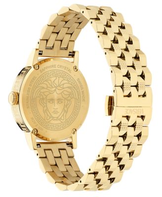 Men's Swiss Albireo Gold Ion Plated Bracelet Watch 40mm