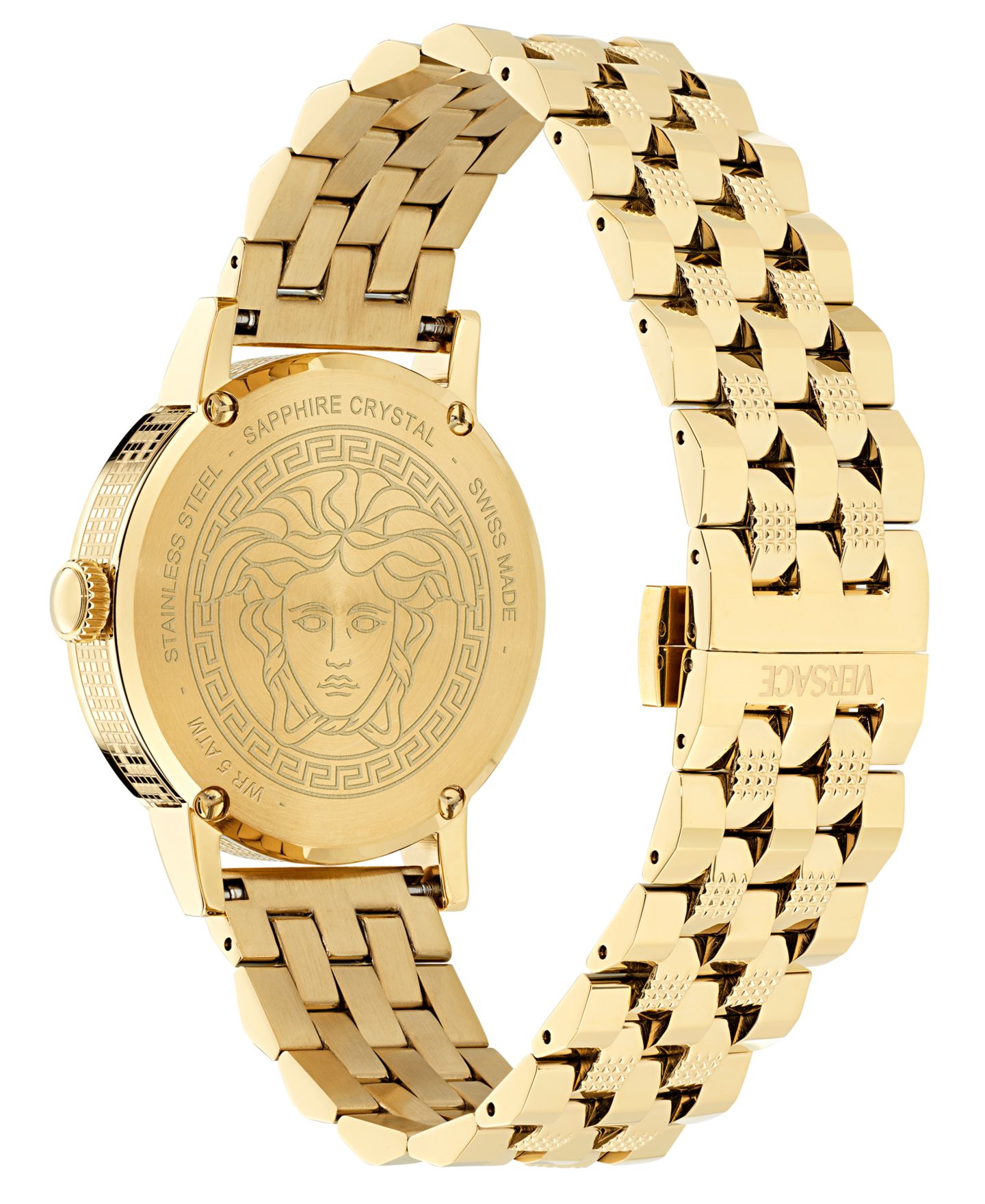 Мужские часы Versace Swiss Albireo Gold Ion Plated Bracelet Watch 40mm — фото 3