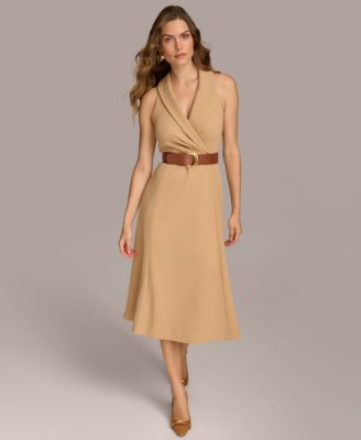 Donna Karan New York - Women's V-Neck Sleeveless Midi Dress