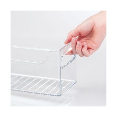 Set of 4 Stackable Plastic Pantry Bin with Handles