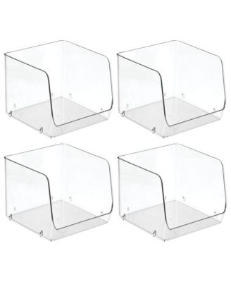 Set of 4 Open-Front Bin for Household Storage