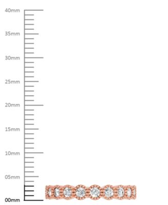 Diamond Milgrain Bead Frame Eternity Band (1 ct. t.w.) in Platinum or 14k Gold