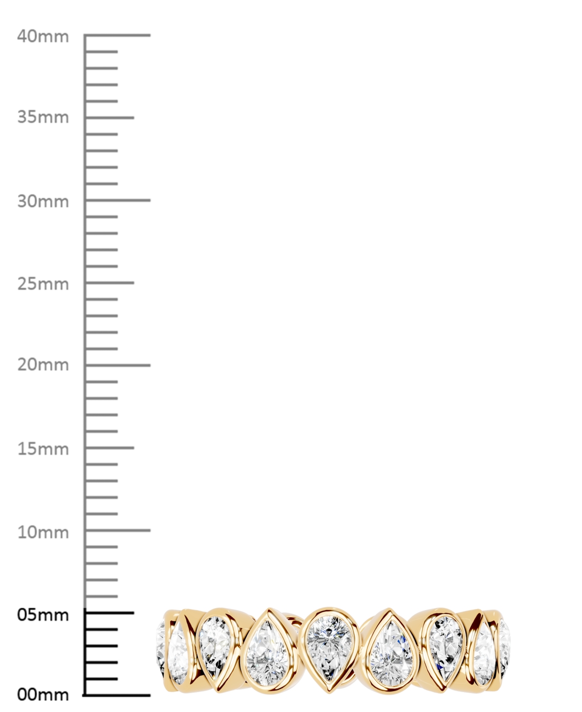 Macy's Diamond Pear Bezel Eternity Band (2 Ct. T.w.) In Platinum Or 14k Gold In Gold