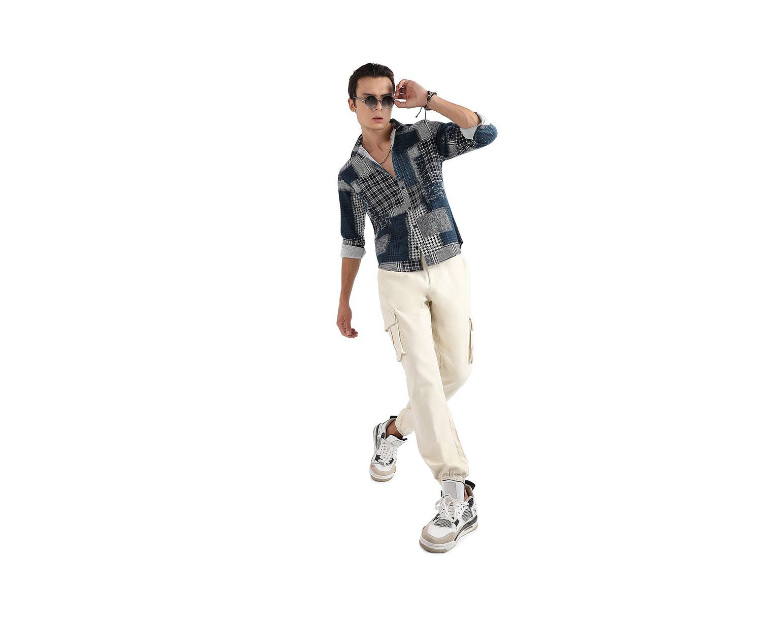 Men's Herringbone Block Shirt