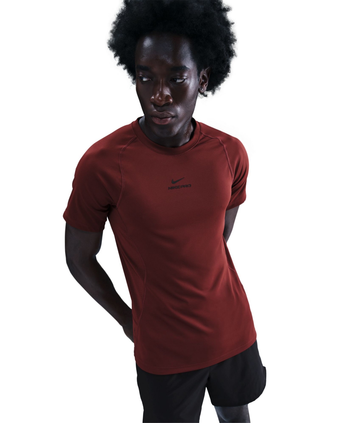 Nike Men's Pro Training Dri-fit Short-sleeve T-shirt In Red