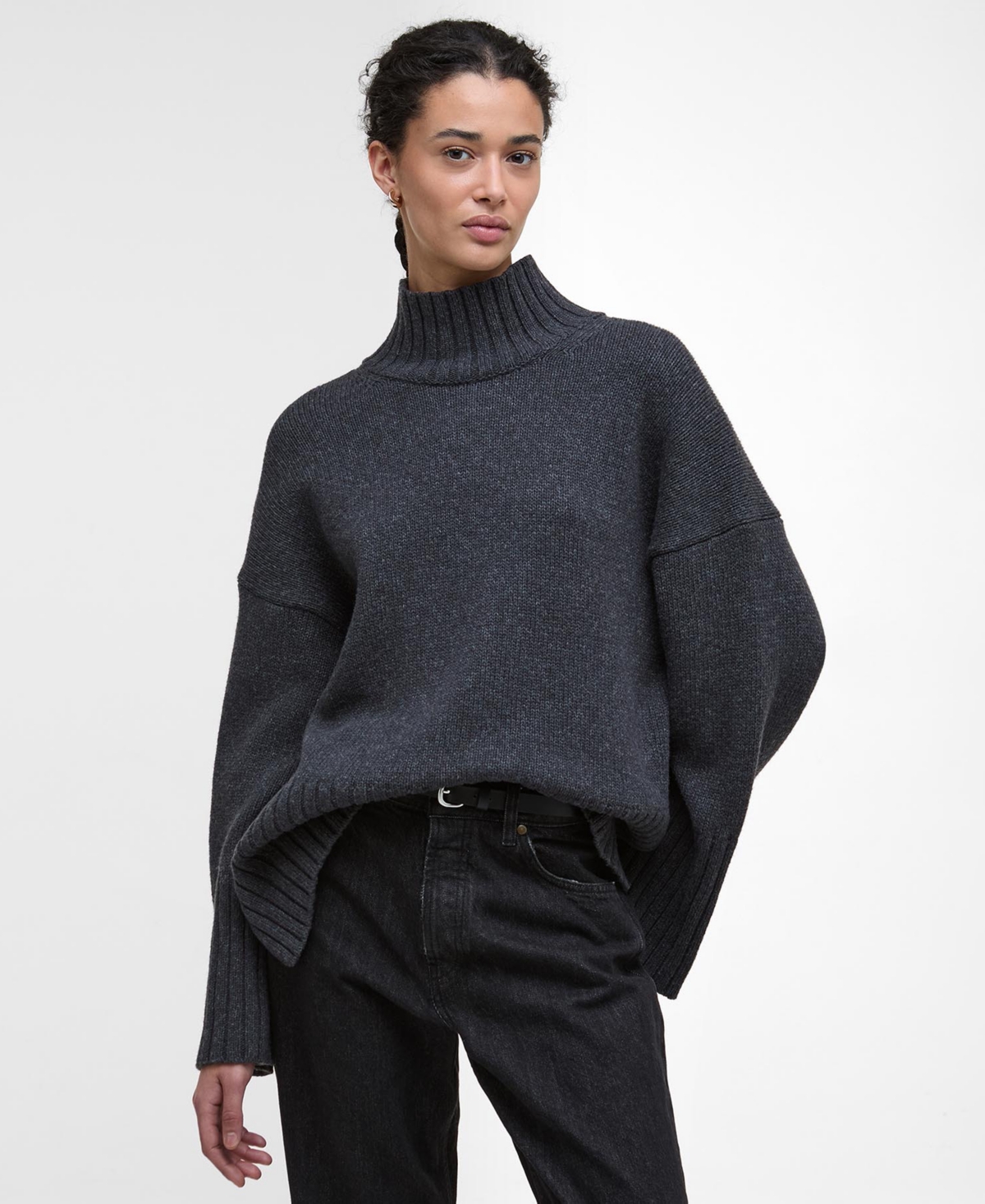 Barbour Women's Drop Shoulder Jumper In Gray