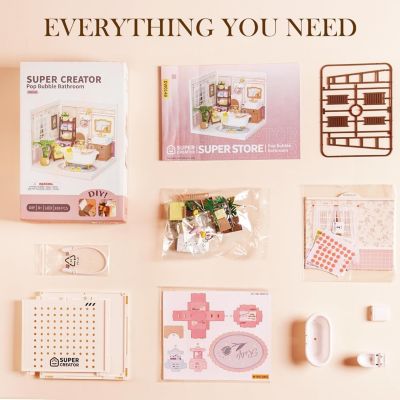 3D Puzzles Super Creator Pop Bubble Bathroom Plastic Building Set Toys Playset Gifts for Teens Adults