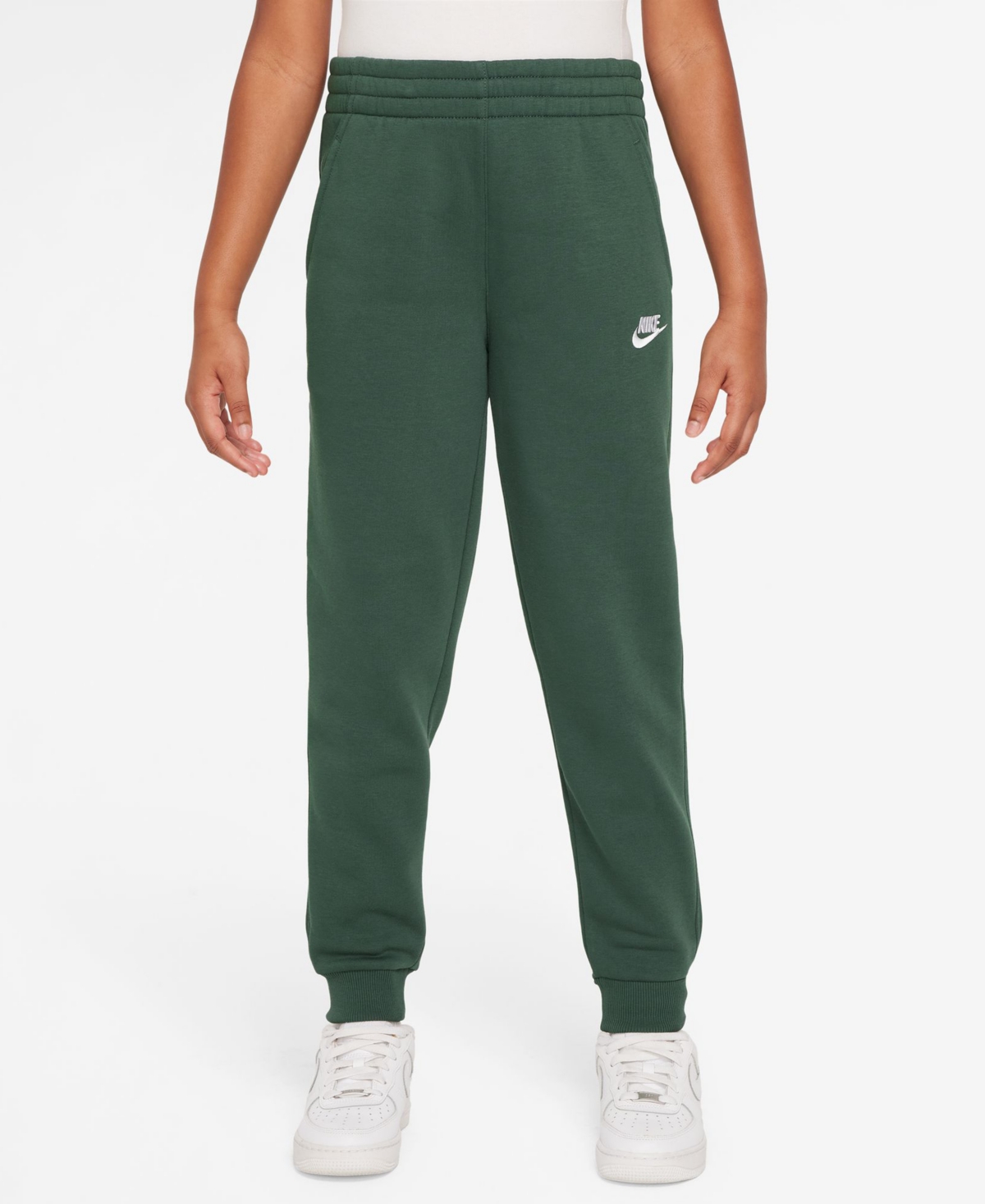 Nike Big Kids Club Fleece Jogger Pants In Green